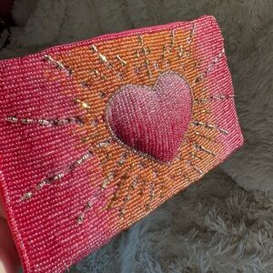 VERY RARE!! Mary Frances Heart Burst Beaded Purse